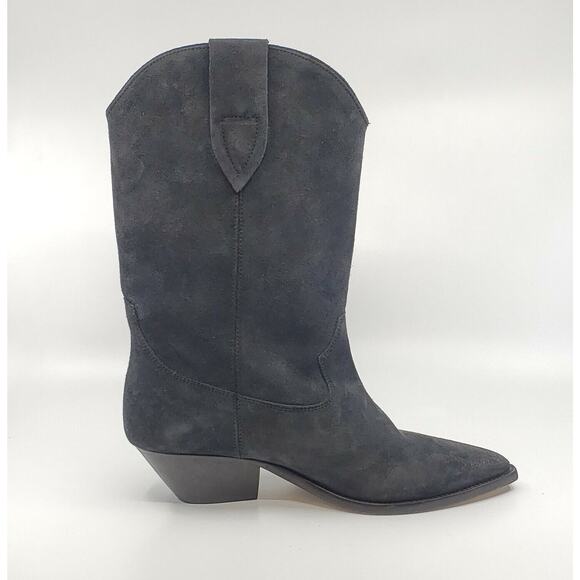 NEW Isabel Marant Duerto Suede Western COWBOY Boots FADED BLACK FR 40 US 9 - Picture 5 of 10